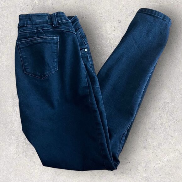 Kalowa Jeans Size 9/10 Premium Collection Stretch Black Distressed Skinny Jeans - Picture 1 of 6